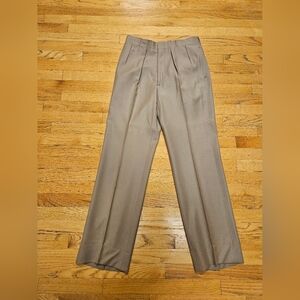 Vintage Capper And Capper Men's Tan Pleated Dress Pants Size 32 X 33